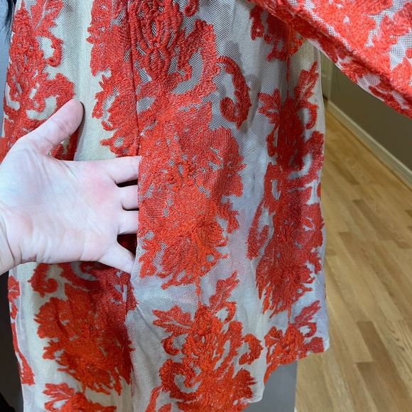 For Love & Lemons rust beige lace off shoulder dress - Picture 9 of 15